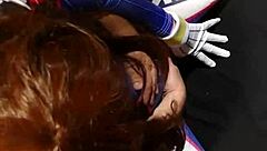 i see tiny d va in overwatch cosplay moaning on super thick and getting no mercy