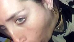 Blonde slut performs deepthroat blowjob on black cock