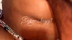 Ebony girl with cute pussy takes a bbc deep inside