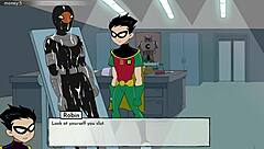 Cartoon porn with Teen Titans characters