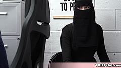 i can’t believe this cute muslim chick hid stolen stuff under her clothes