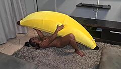 Does The Tattooed Indian Slut Hump A Big Banana Kinkily In Close Ups?