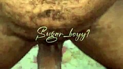 Beautiful black girl with perfect ass and tits fucked by big black cock in missionary position