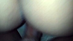 Big black cock cums in creampie in small waist babe