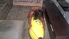 Does The Tattooed Indian Slut Hump A Big Banana Kinkily In Close Ups?
