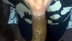 Blonde slut performs deepthroat blowjob on black cock