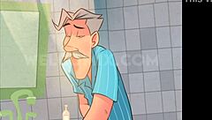 Cartoon porn with animated sex in the couples room