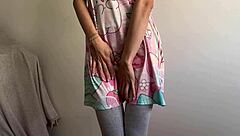 Horny step sis cums in kinky panties at home