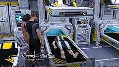 Shy Emo Girl In Space Needs Help With Her Huge Tits