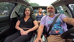 julia vass rides hard and gets pounded bareback on the wild trip.