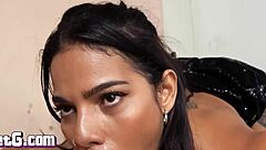 Messy latina milf mila garcia gives up her throat for fame in rough sex