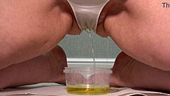 Big tits homemade brunette gets her wet pussy close up