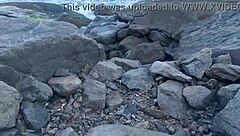 African and gay orgy on the beach with cum covering