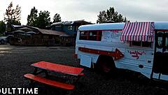 Redhead And Brunette Babes Lick Tits In Sauna Massage