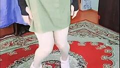 hey, check out this sissy crossdresser ladyboy twink in a sexy dress riding cowgirl on webcam