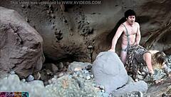 Cave Woman Gets All Holes Filled in Hospital Sex!