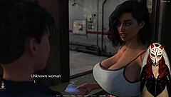 Gamer Girl Plays Porn Game Outdoors