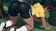 tomboy gets wild in the forest 😏