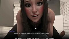 Ebony slut with sexy tits cums in pussy during bathing!