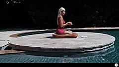 Veronica Leal's poolside yoga session turns into steamy affair