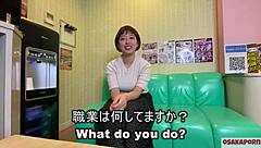 Troubled by corona, g-cup busty girl first time interview in shower