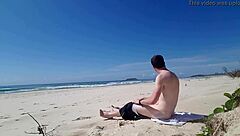 guy jerks off on the beach part two