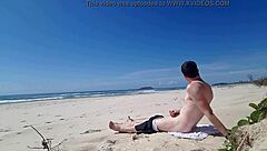 guy jerks off on the beach part two
