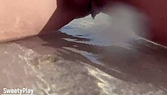 SHAVED PUSSY FLASHED on Public Beach by Curvy Wife