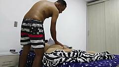 Stepsister with big tits fingering her vagina while masturbating