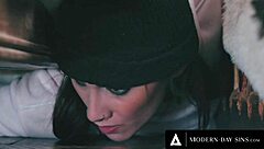 modern-day sins - kendra james disciplines teen 18+ thief with wild lesbian sex