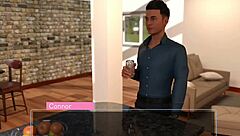 Beautiful woman with a nice ass in a 3D adult game