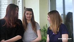 Uninhibited threesome girls horny as hell