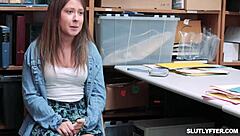 Female Teen With Big Tits Gets Fed Up With Mature Cock At Work