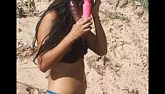 Double penetration happens in the river with teens