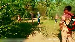 Public nudity with stepmom leads to wild outdoor adventure