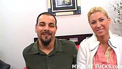 your wife acts as a slut slave in bdsm humiliation, loving interracial monster cock from black pornstar.