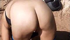 Beautiful latina gets double penetration and a facial