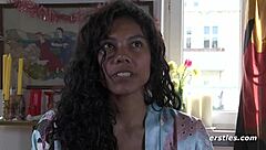 sweet ebony fingering herself on the balcony!