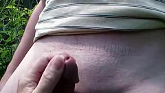 sexy milf frina outdoors undressed young 18+ guy and jerked off cock guy cumshot old young 18+ outside taboo