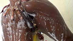 Nilou Achtland Showers With Toys, Highlighting Her Big Ass And Tits