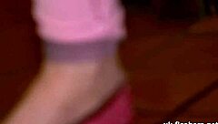 Pigtail lassie explores the town with public adventures