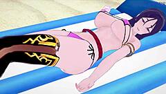 Morgan le Fay and Minamoto no Raikou in steamy scenes