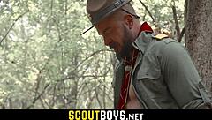 Little Gay Twink's Tight Ass Stretched By Massive Scoutmaster Dick Bareback In Woods.