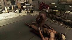 Dark desires in the world of Fallout 4: Hot black in bondage