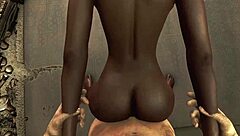 Dark desires in the world of Fallout 4: Hot black in bondage