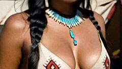 Native American Woman's First Outdoor Sex With Horny Cowboy
