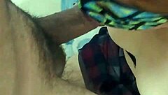 sexy brunette in lingerie gets assfucked by boss during cleaning