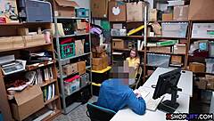 hey, you russian teen got caught shoplifting at the office, now you're getting punished with a hard fuck