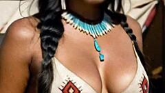 Native American Woman's First Outdoor Sex With Horny Cowboy