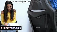 Brunette thief kiarra kai bounces shaved pussy moaning loud 😍